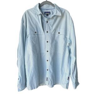 Patagonia Men’s Long Sleeve Island Hopper Shirt Blue Size L